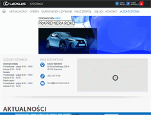 Tablet Screenshot of lexus-katowice.pl